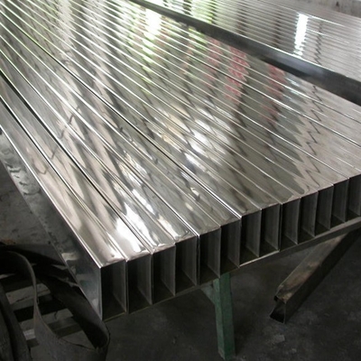 JIS 304 310 Stainless Steel Pipe HL Square Tube 20mm For Decoration