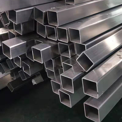 JIS 304 310 Stainless Steel Pipe HL Square Tube 20mm For Decoration