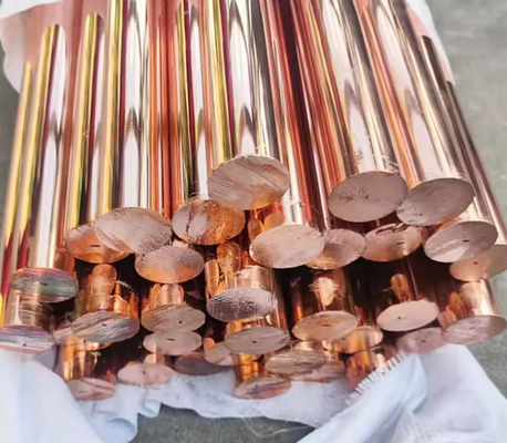 Large Diameter 99.9% Solid Red Copper Rods Strong And Durable Builds Round Rod Copper 8mm Suppliers